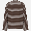 Pieces PCSadie LS Top Jrs Noos New Cloud Dancer Stripes Hot Fudge