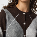 Pieces Sally LS cardigan i brun ternet-3
