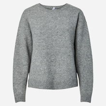 Pieces PCSally LS O-Neck Knit Noos BC Medium Grey Melange