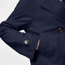 Pieces PCScarlett LS Short Trenchcoat Noos Maritime Blue