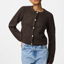 Pieces PCSilly LS O-Neck Knit Cardigan Noos Hot Fudge