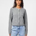 Pieces PCSilly LS O-Neck Knit Cardigan Noos Medium Grey Melange