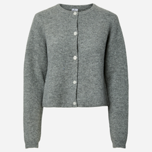 Pieces PCSilly LS O-Neck Knit Cardigan Noos Medium Grey Melange
