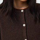 Pieces PCSilly SS O-Neck Knit Cardigan Noos Hot Fudge