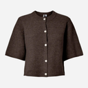 Pieces PCSilly SS O-Neck Knit Cardigan Noos Hot Fudge