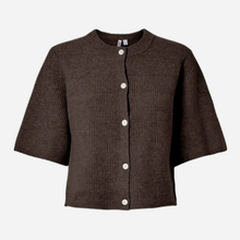Pieces PCSilly SS O-Neck Knit Cardigan Noos Hot Fudge