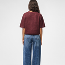 Pieces PCSilly SS O-Neck Knit Cardigan Noos Tawny Port