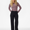 Pieces Skin MW jeans i sort-2
