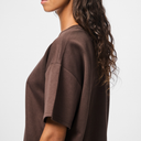 Pieces PCSkylar SS Oversized Tee Noos Hot Fudge