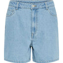 Pieces PCAbbi MW Shorts Noos Light Blue Denim