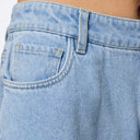 Pieces PCAbbi MW Shorts Noos Light Blue Denim