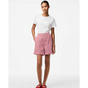 Pieces PCAllo HW Fold Up Shorts Salsa Stripes