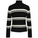 Pieces PCAnomi LS Rollneck Knit Black/Cloud Dancer - J BY J Fashion