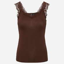 Pieces PCBarbera Lace Top Noos Coffee Quartz - J BY J Fashion