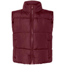 Pieces PCBee New Short Puffer Vest Noos Tawny Port