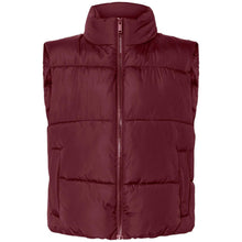 Pieces PCBee New Short Puffer Vest Noos Tawny Port