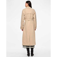 Pieces PCBille Long Trenchcoat Sand - J BY J Fashion