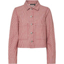 Pieces PCBillo Denim Jacket Chili Oil Stripes