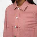 Pieces PCBillo Denim Jacket Chili Oil Stripes