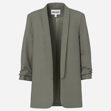 Pieces PCBosella 3/4 Pinstripe Blazer Noos Deep Lichen Green Stripes - J BY J Fashion