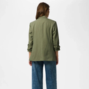 Pieces PCBosella 3/4 Pinstripe Blazer Noos Deep Lichen Green Stripes - J BY J Fashion