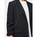 Pieces PCBosella New 3/4 Printed Long Blazer Black - J BY J Fashion