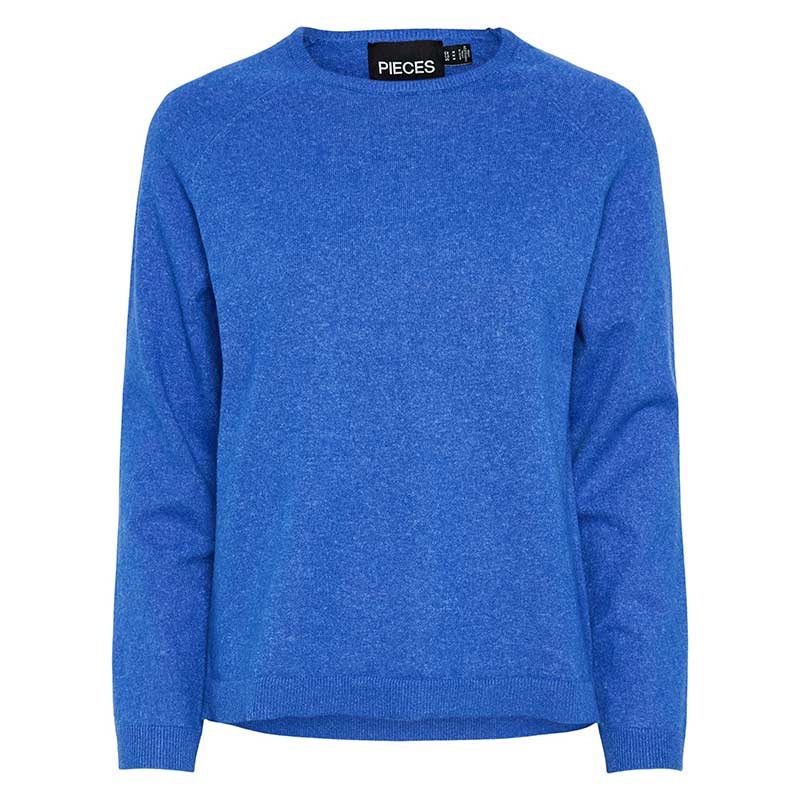 Pieces PCBree LS O-Neck Knit Noos Surf the Web Melange - J BY J Fashion
