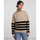 Pieces PCBrooks LS Half Zip Knit Sand - J BY J Fashion