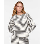 Pieces PCChilli LS Sweat Stripes Noos BC Off White