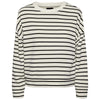 Pieces PCChilli LS Sweat Stripes Noos BC Off White