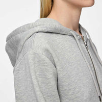 Pieces PCChilli LS Zip Hoodie Noos Light Grey Melange - J BY J Fashion