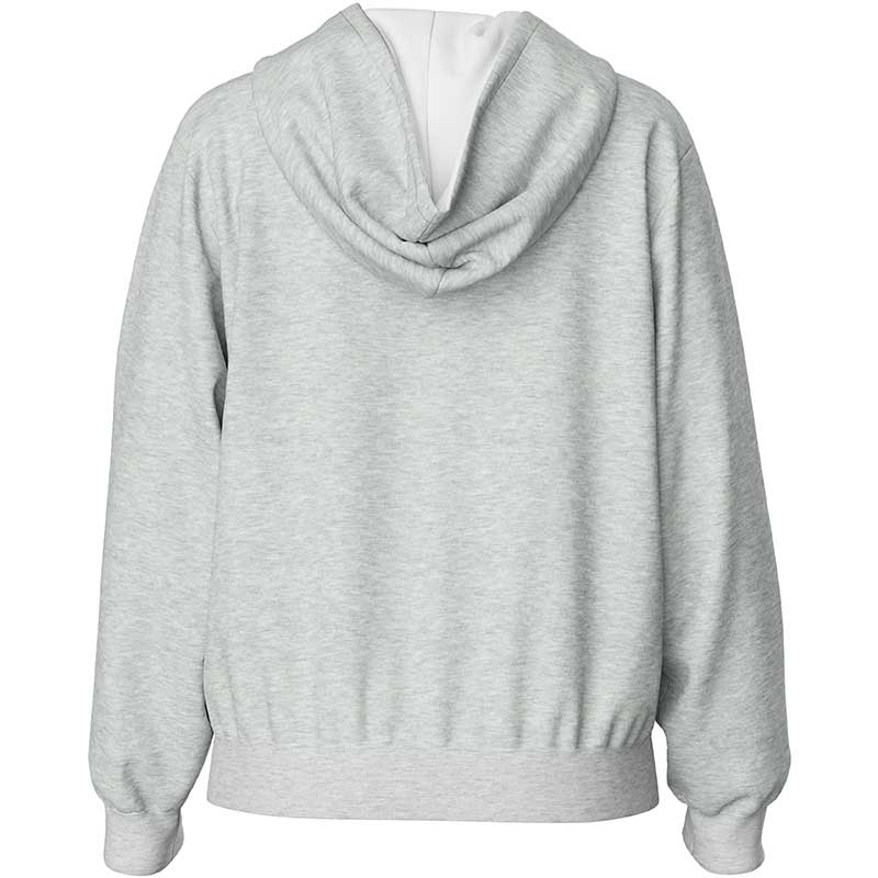 Pieces PCChilli LS Zip Hoodie Noos Light Grey Melange - J BY J Fashion