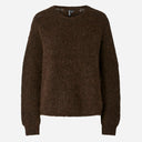 Pieces PCCleo LS O-Neck Chunky Knit Noos Hot Fudge