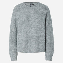 Pieces PCCleo LS O-Neck Chunky Knit Noos Medium Grey Melange