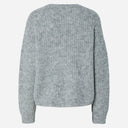 Pieces PCCleo LS O-Neck Chunky Knit Noos Medium Grey Melange