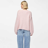 Pieces PCColli LS O-Neck Knit Pink-A-Boo