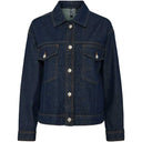 Pieces PCElma Denim Jacket Noos Dark Blue Denim - J BY J Fashion