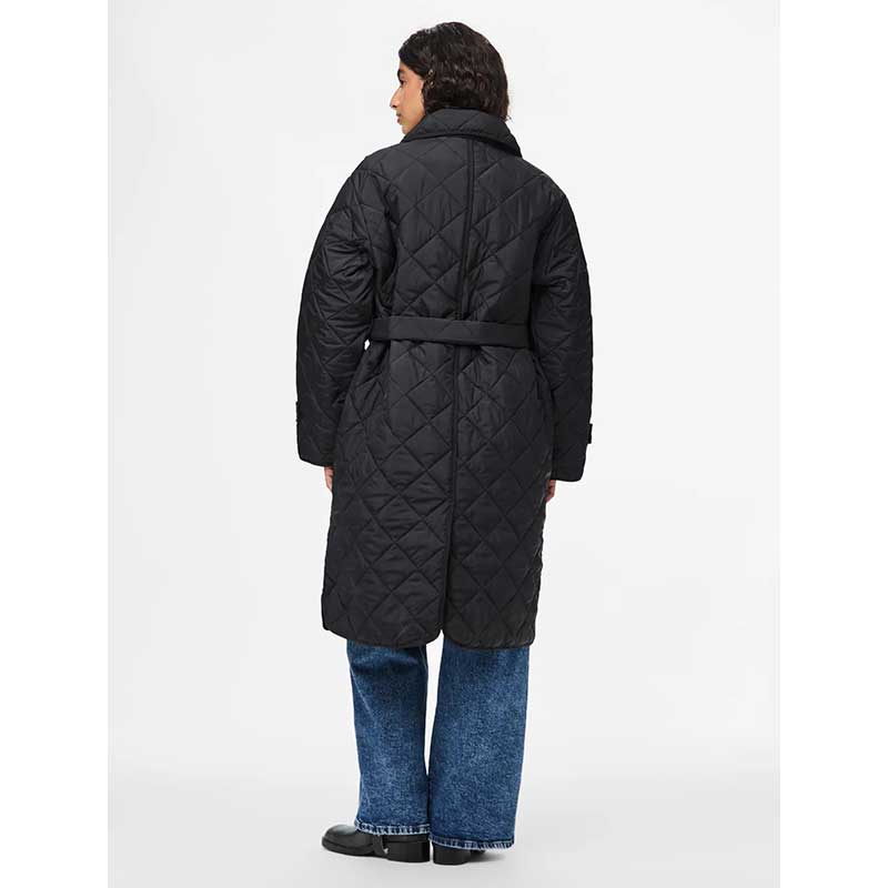 Pieces PCEmily Long Quilted Jacket Noos Black