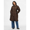 Pieces PCEmily Long Quilted Jacket Noos Hot Fudge