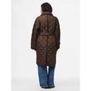 Pieces PCEmily Long Quilted Jacket Noos Hot Fudge