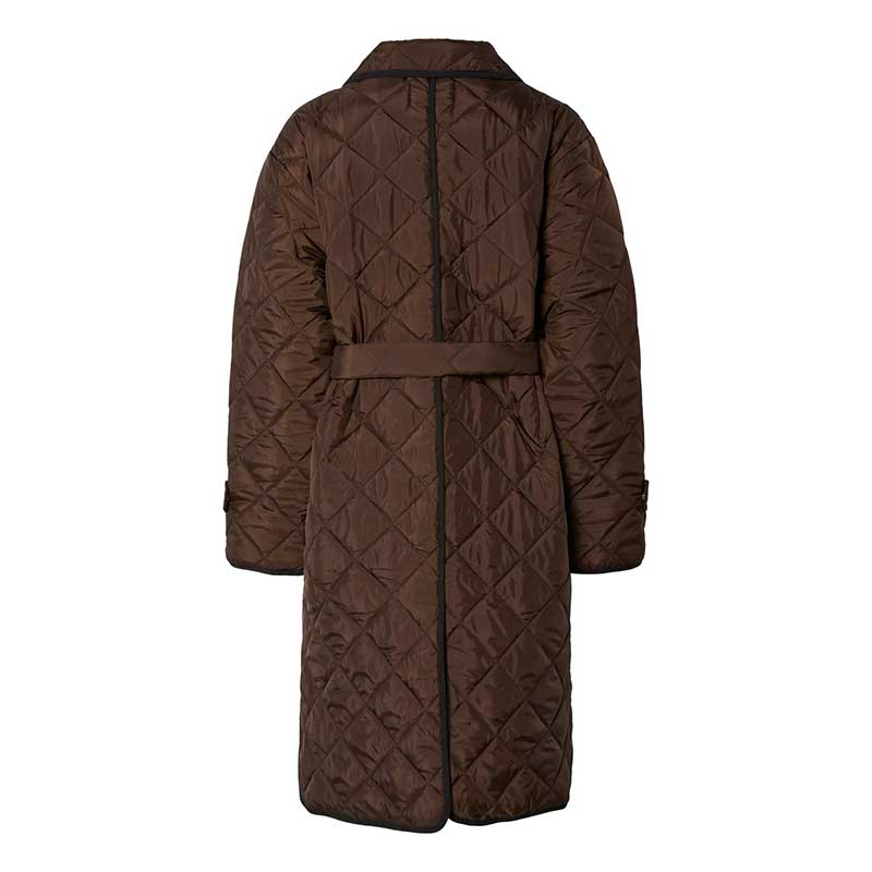 Pieces PCEmily Long Quilted Jacket Noos Hot Fudge