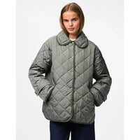 Pieces PCEmily Short Quilted Jacket Noos Castor Gray