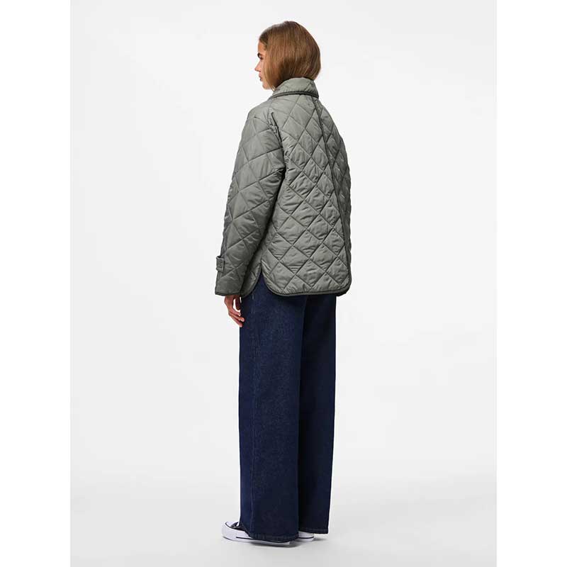 Pieces PCEmily Short Quilted Jacket Noos Castor Gray