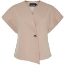 Pieces PCFami SL V-Neck Vest Silver Mink