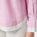 Pieces PCFamme LS Loose Shirt Pink Tulle Stripes