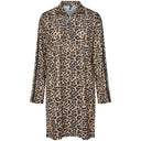 Pieces PCGrace LS Half Zip Short Dress Black/Leo - J BY J Fashion