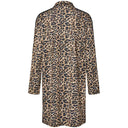 Pieces PCGrace LS Half Zip Short Dress Black/Leo - J BY J Fashion