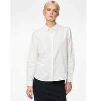 Pieces PCIrena LS Oxford Shirt Noos Bright White - J BY J Fashion