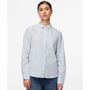 Pieces PCIrena LS Oxford Shirt Noos Bright White Stripes - J BY J Fashion