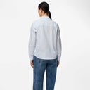 Pieces PCIrena LS Oxford Shirt Noos Bright White Stripes - J BY J Fashion